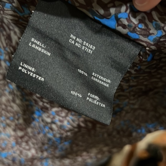 Andrew Marc lambskin leather jacket in brown - Picture 7 of 7